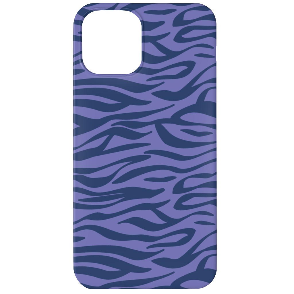 Zebra Animal Print - Purple Phone Case, Silicone Liner Case, Matte, iPhone 12, Purple, Purple