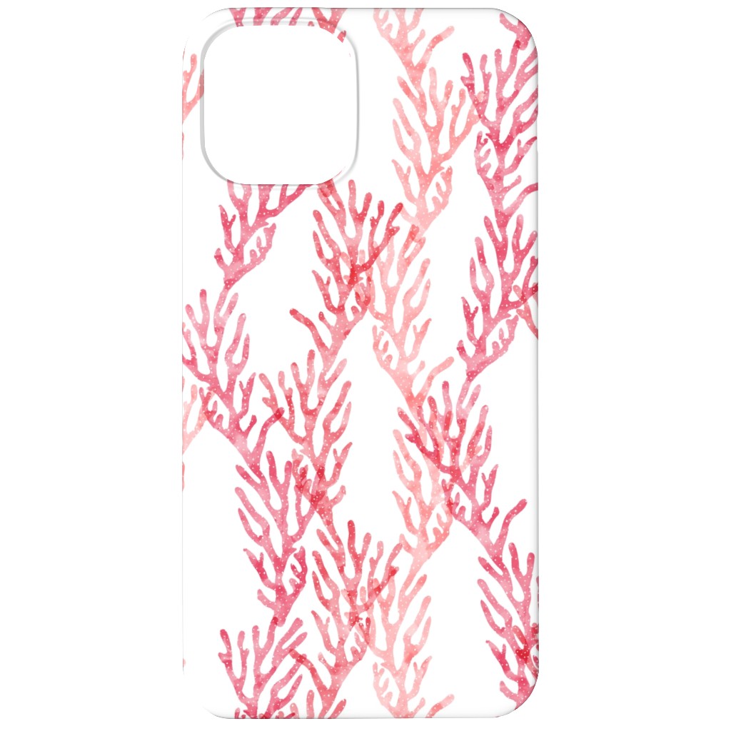 Coral - Pink Phone Case, Silicone Liner Case, Matte, iPhone 12, Pink