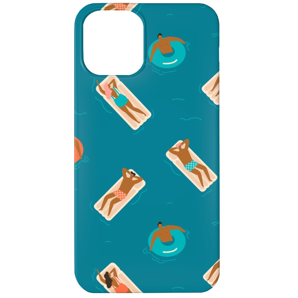 Summertime Phone Case, Silicone Liner Case, Matte, iPhone 12, Blue