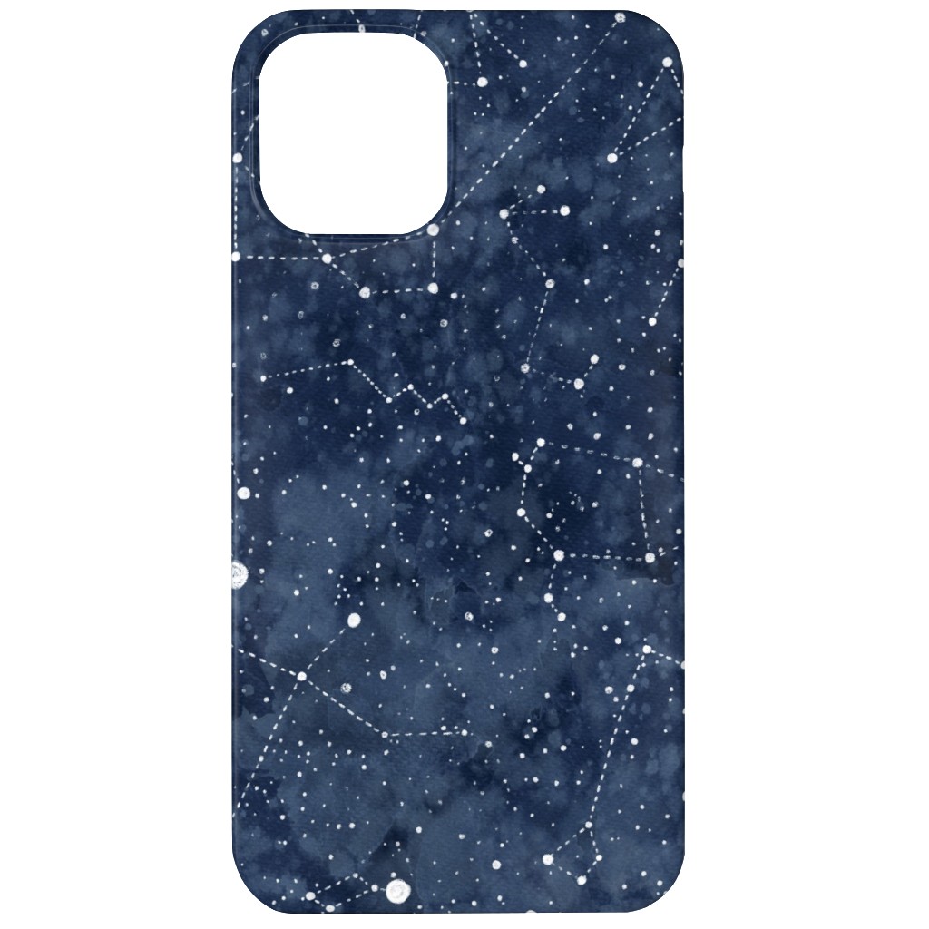 Star Constellations - Blue Phone Case, Silicone Liner Case, Matte, iPhone 12, Blue