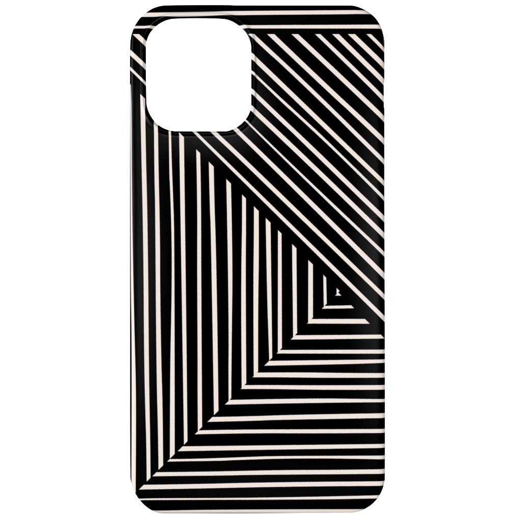 Angles and Lines Phone Case, Silicone Liner Case, Matte, iPhone 12, Gray, Gray