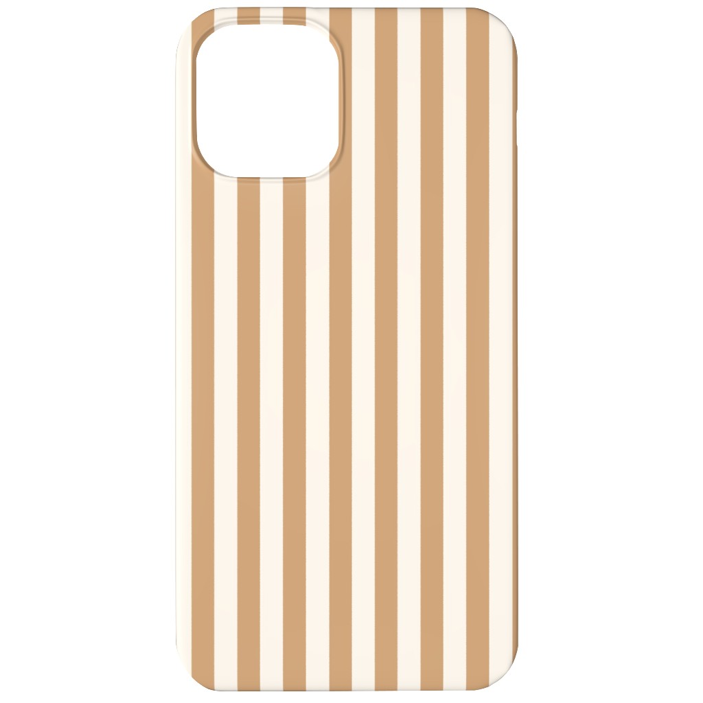 Palomino Stripe - Neutral Phone Case, Silicone Liner Case, Matte, iPhone 12, Yellow