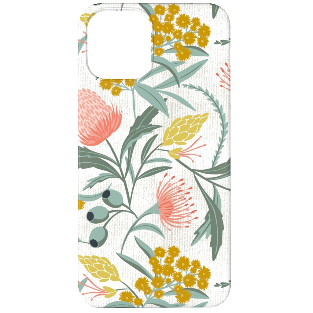 Flora Australis - Botanical - White Phone Case, Slim Case, Matte, iPhone 12, Multicolor