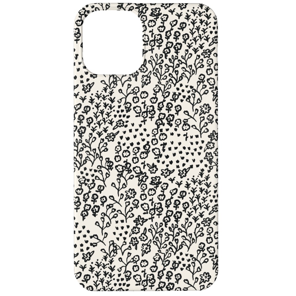 La Ville Meadow - Black Phone Case, Slim Case, Matte, iPhone 12, Black, Black