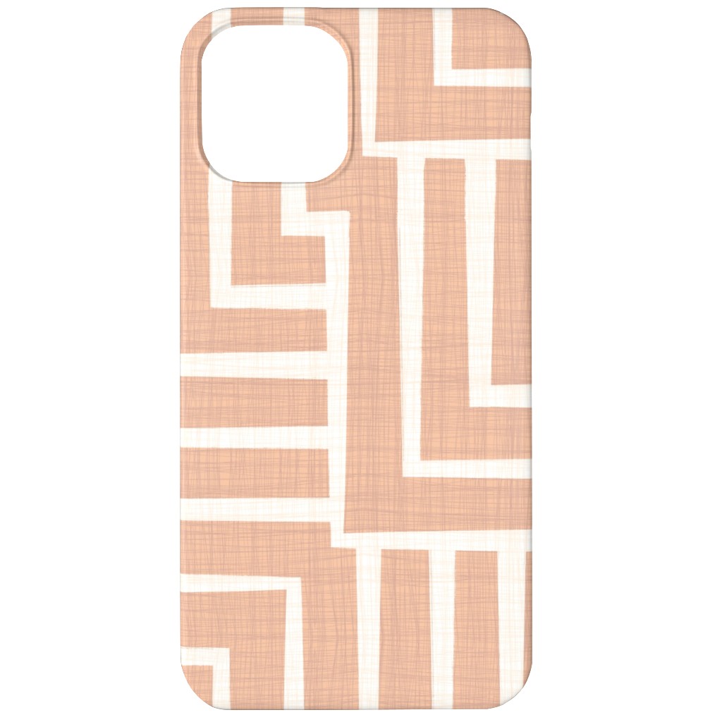 Square Angles - Pink Phone Case, Slim Case, Matte, iPhone 12, Pink