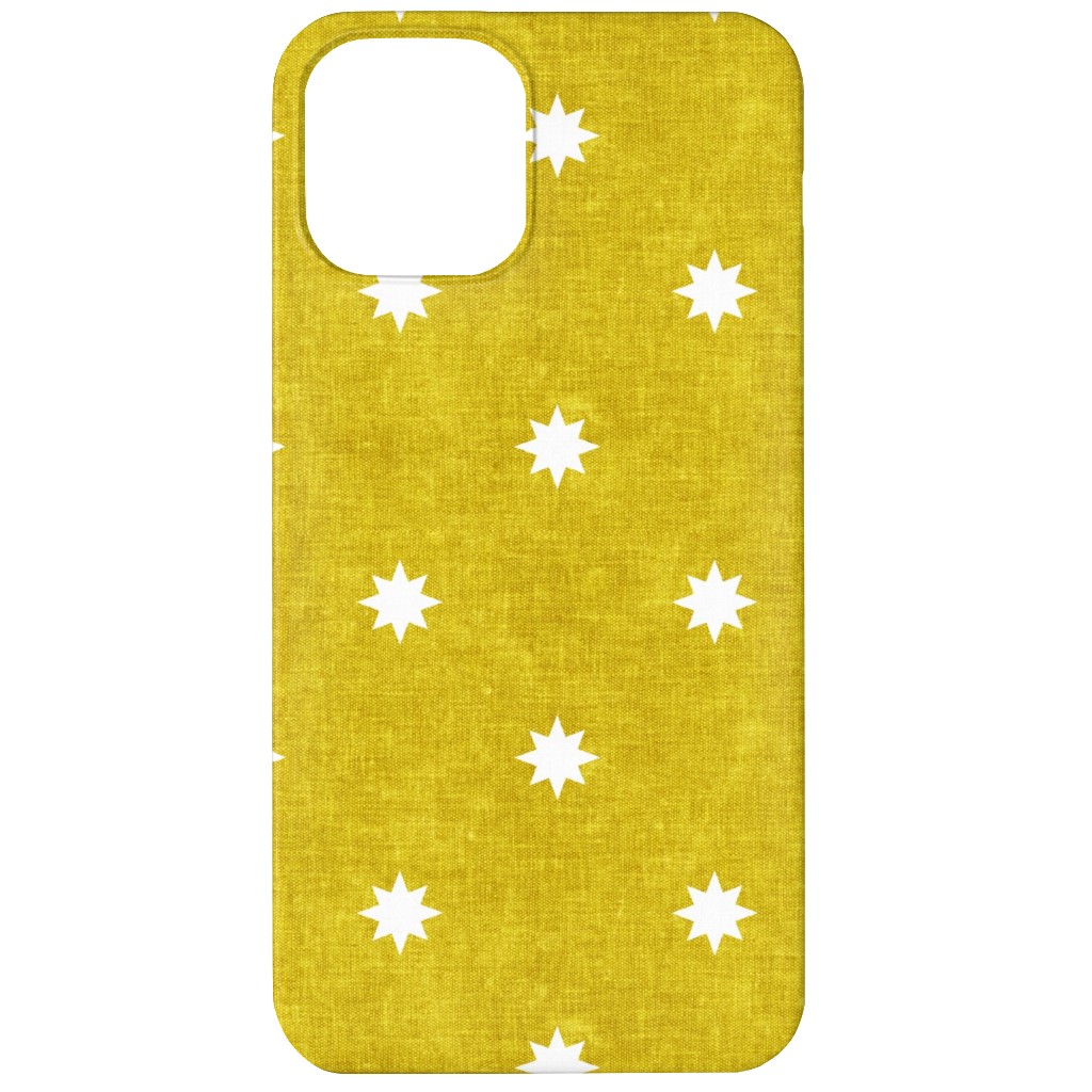 Vintage Stars Phone Case, Slim Case, Matte, iPhone 12, Yellow, Chartreuse