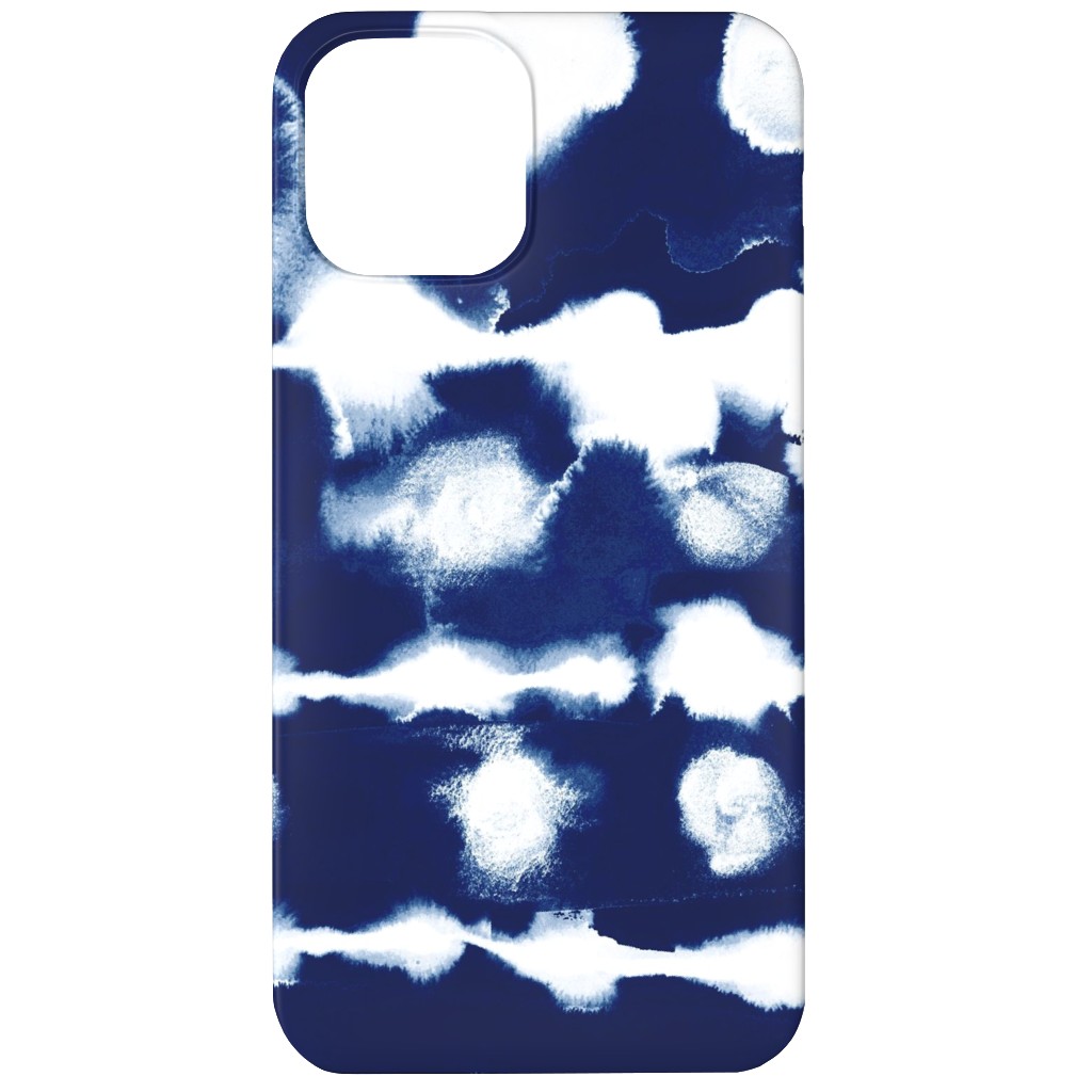 Dye Dot Stripe - Blue Phone Case, Slim Case, Matte, iPhone 12, Blue