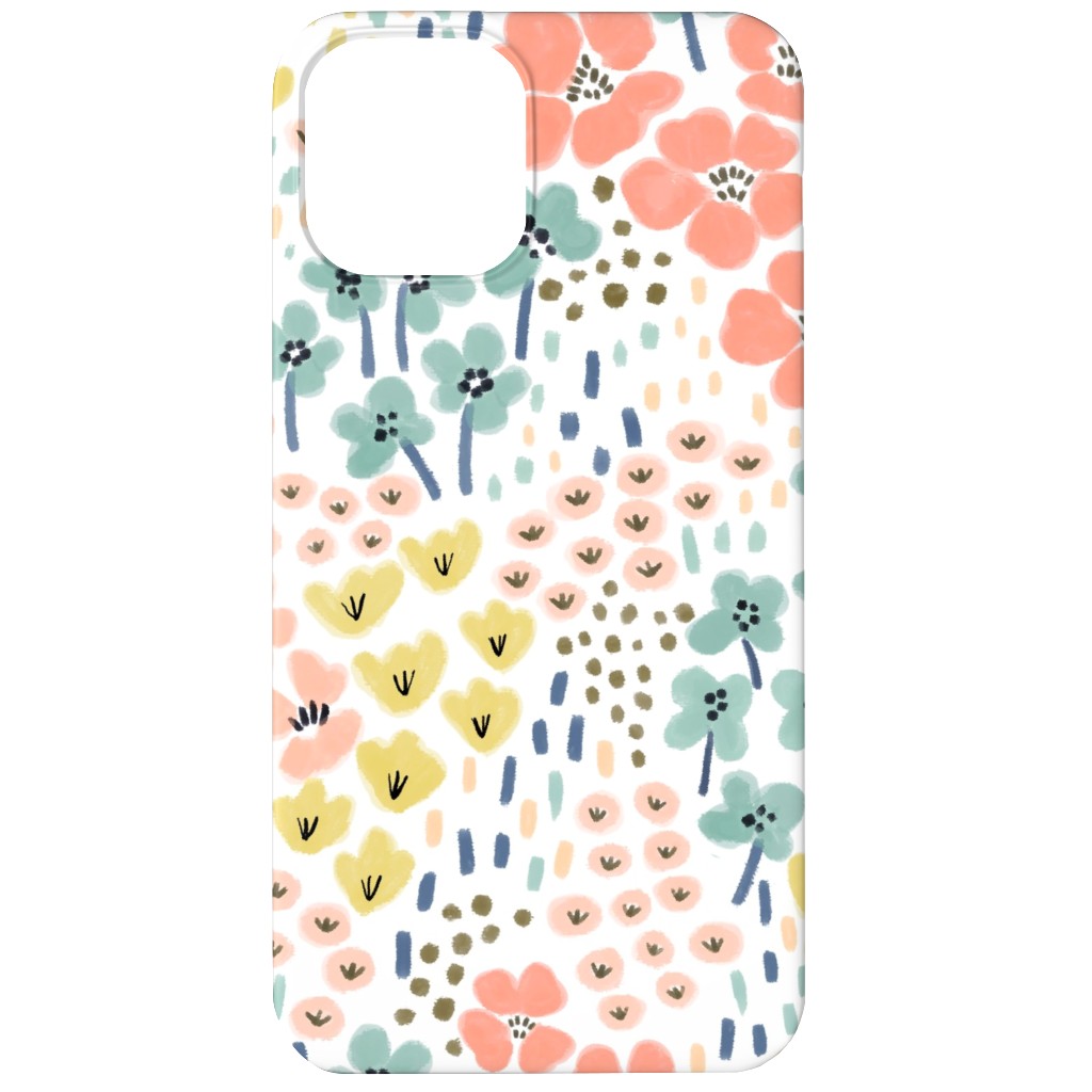 April Bits Vintage - Pink Phone Case, Slim Case, Matte, iPhone 12, Pink, Bright Pink