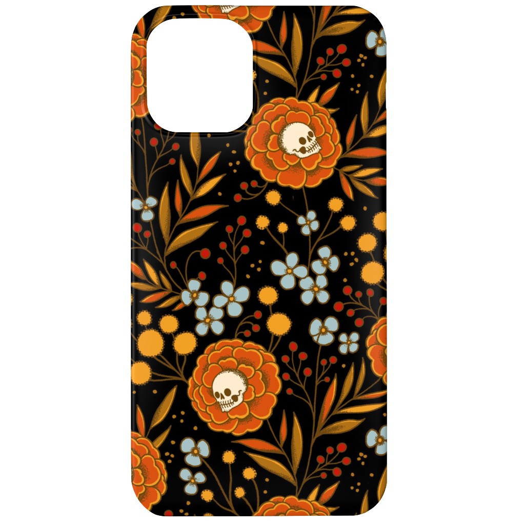Halloween Floral - Multi Phone Case, Slim Case, Matte, iPhone 12, Multicolor