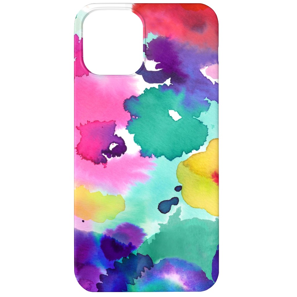 Abstract Floral Watercolor - Multi Phone Case, Slim Case, Matte, iPhone 12, Multicolor