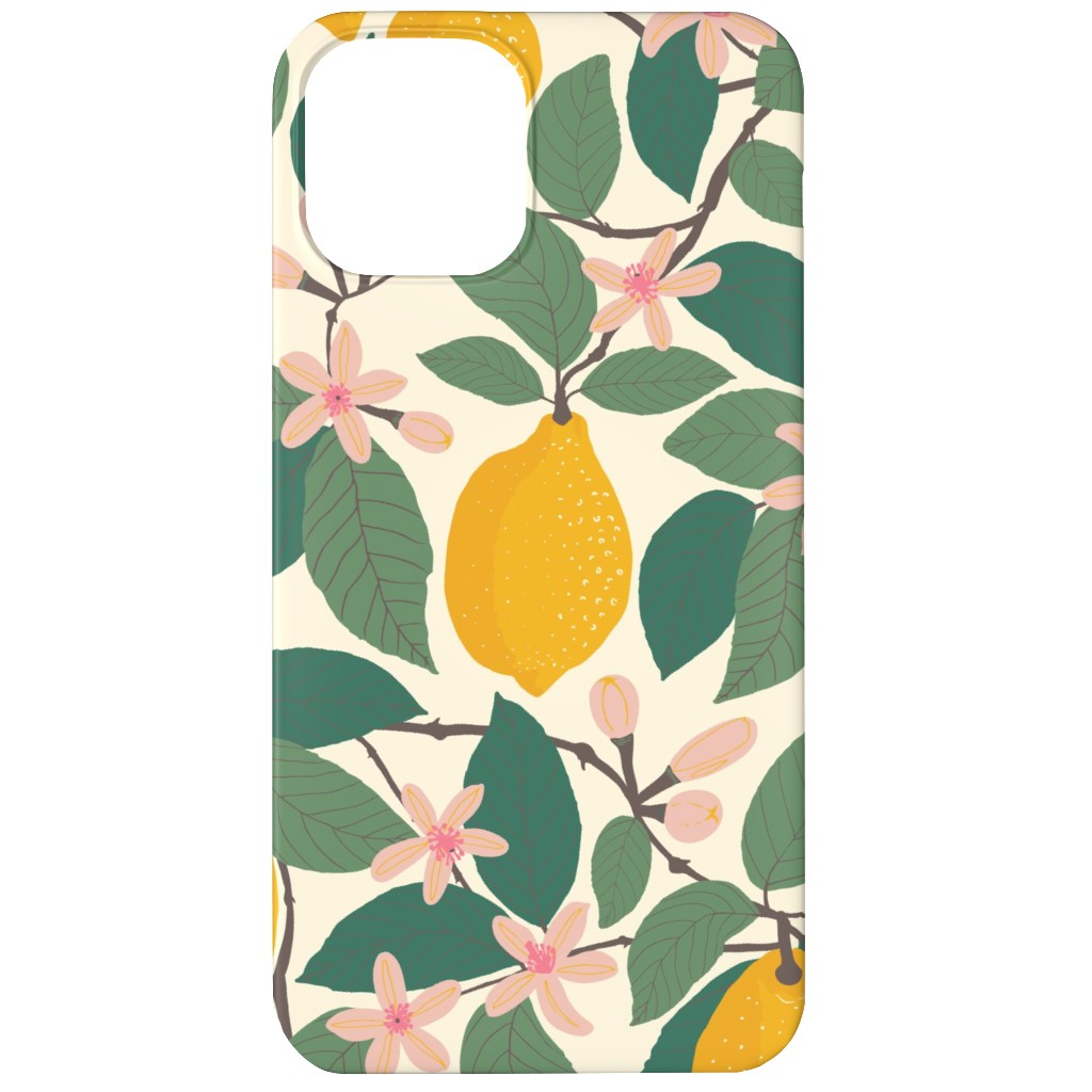 Lemon Tree - Yellow Phone Case, Slim Case, Matte, iPhone 12, Yellow