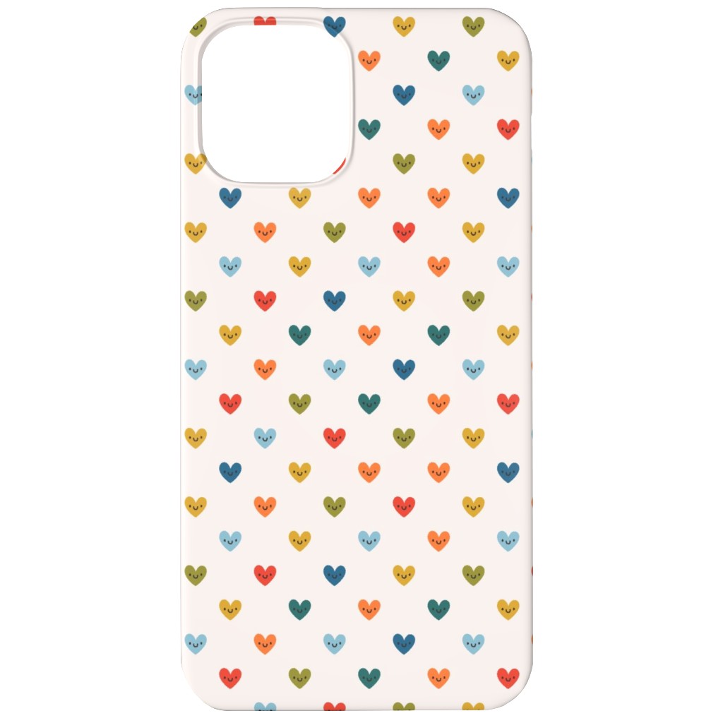 Cute Colored Hearts - Multi Phone Case, Slim Case, Matte, iPhone 12, Multicolor