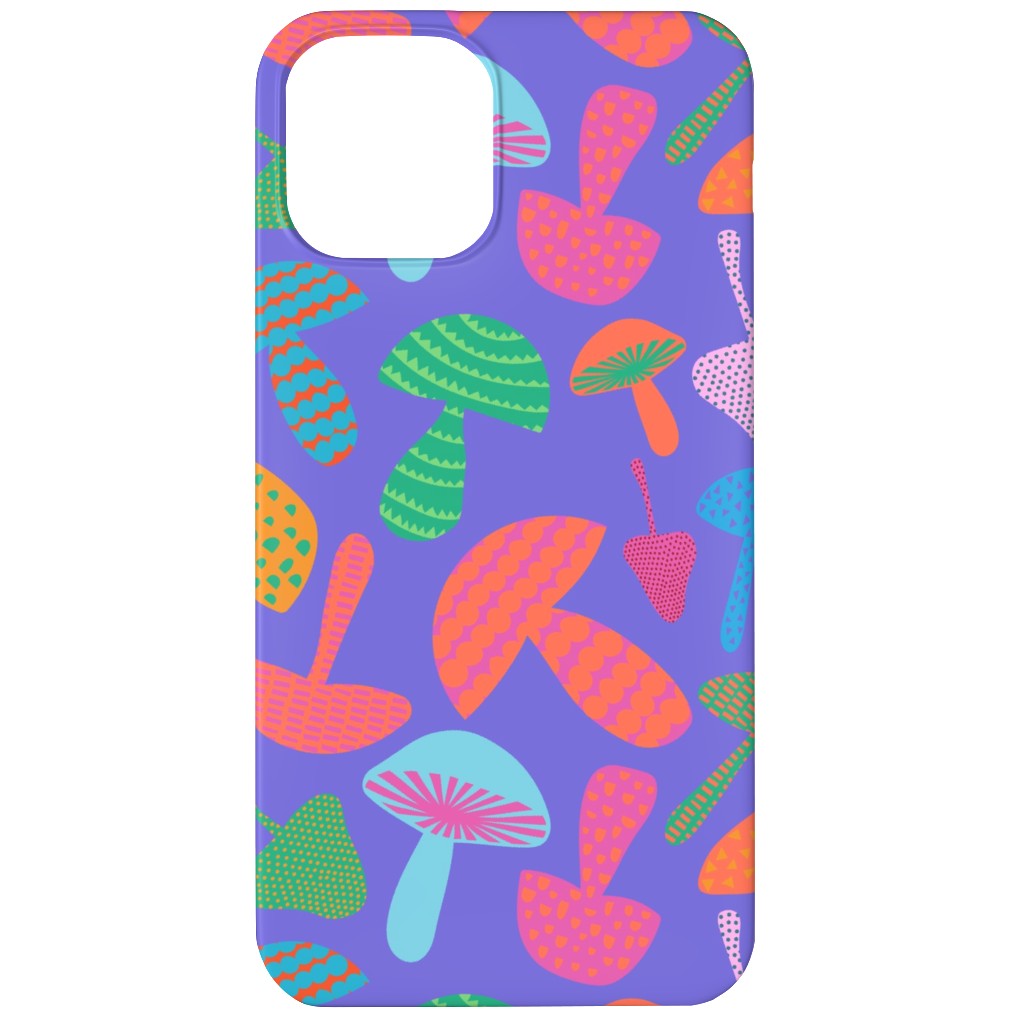 Mushroom Tossed - Bold Phone Case, Slim Case, Matte, iPhone 12, Purple
