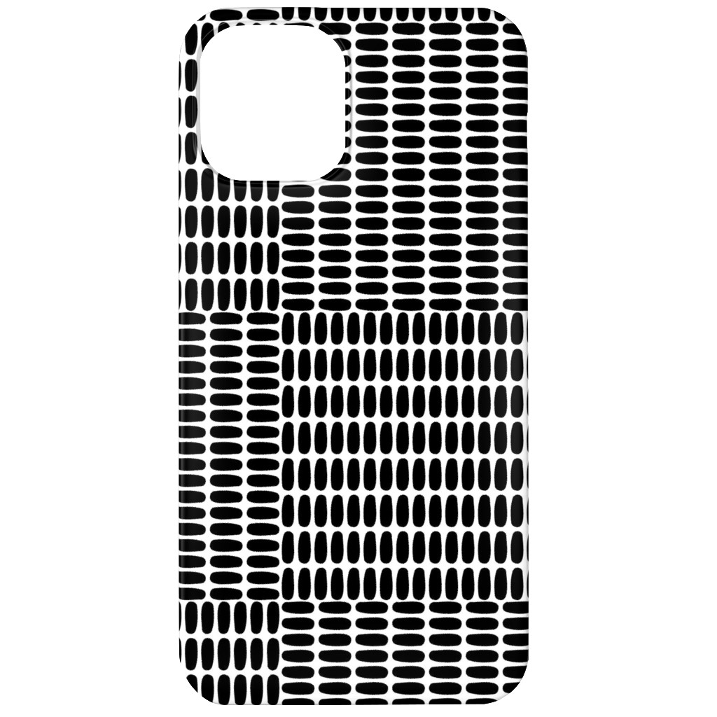 Basketweave - Neutral Phone Case, Slim Case, Matte, iPhone 12, Black