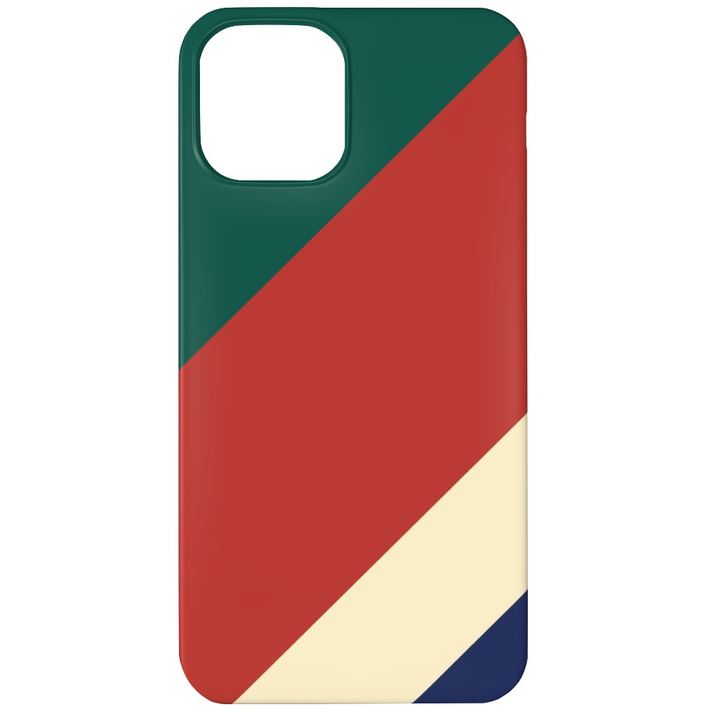 Camping Stripe Diagonal - Multi Phone Case, Slim Case, Matte, iPhone 12, Multicolor