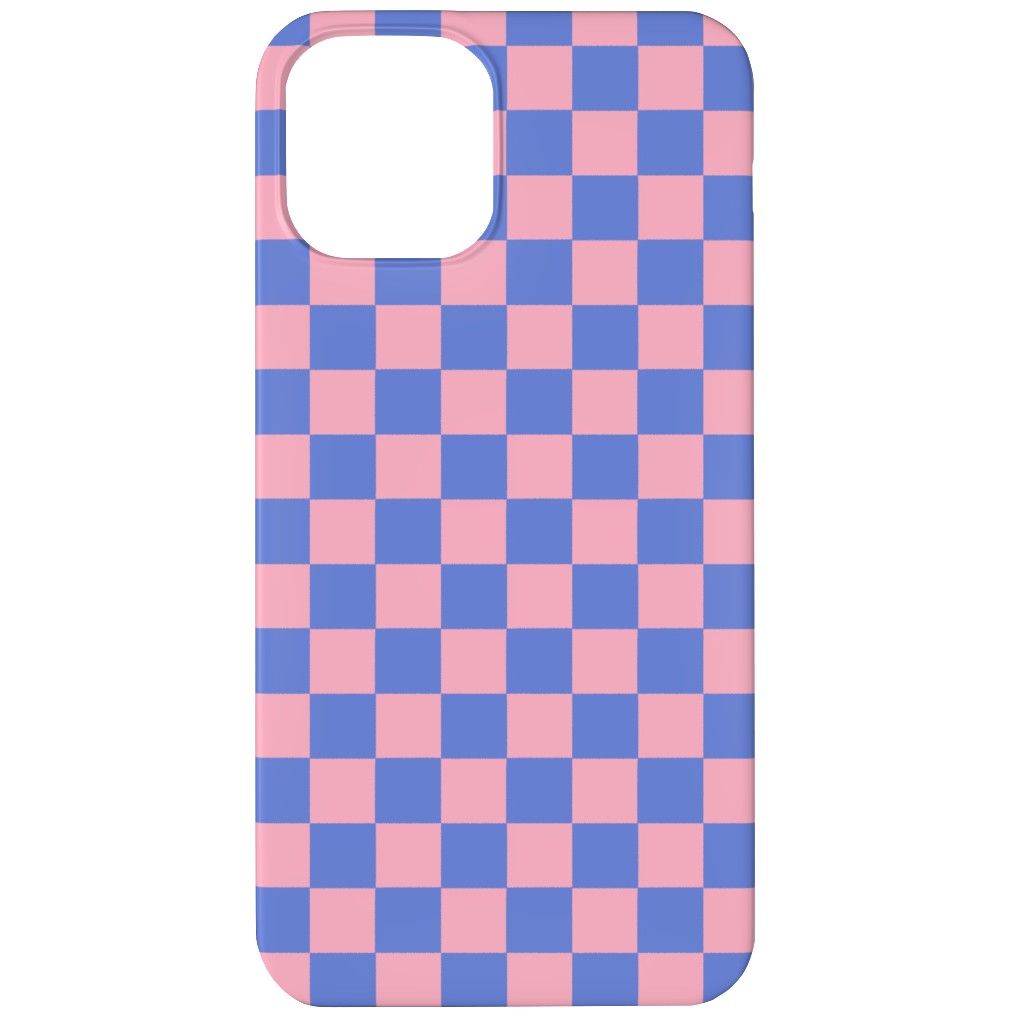 Fun Checkers - Pink and Purple Phone Case, Slim Case, Matte, iPhone 12, Pink, Bright Pink