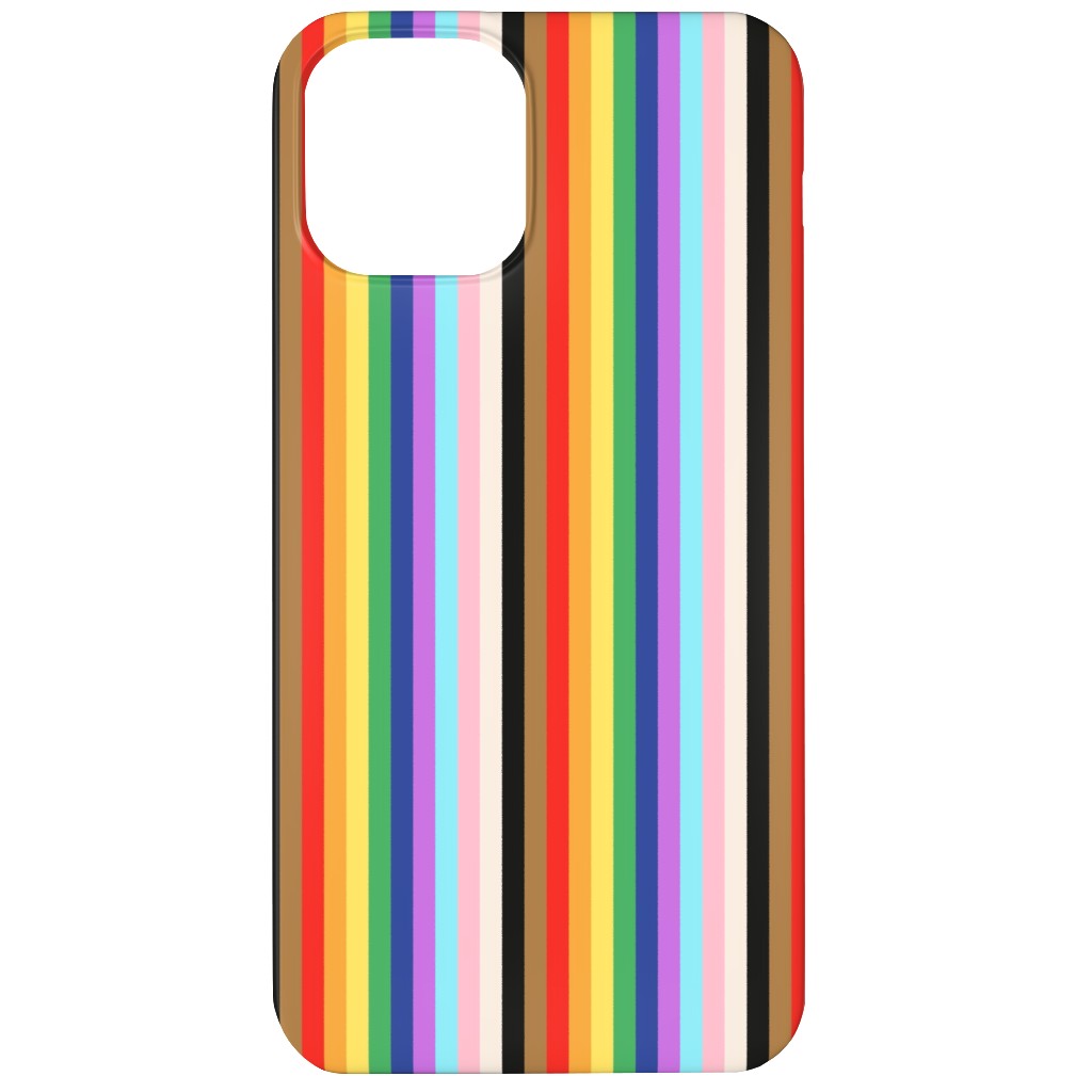 Lgbtq Stripes - Rainbow Pride Flag - Vertical Phone Case, Slim Case, Matte, iPhone 12, Multicolor