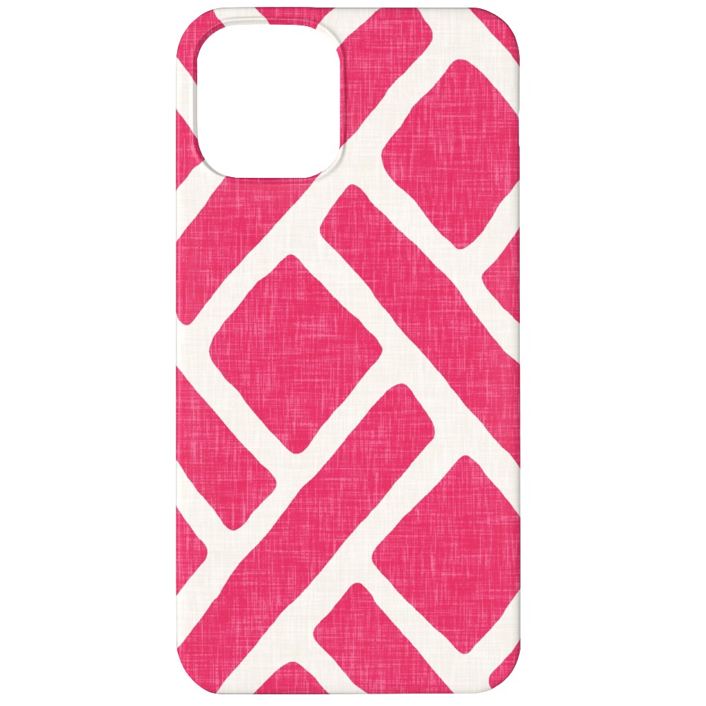 Savannah Trellis Phone Case, Slim Case, Matte, iPhone 12, Pink, Rose
