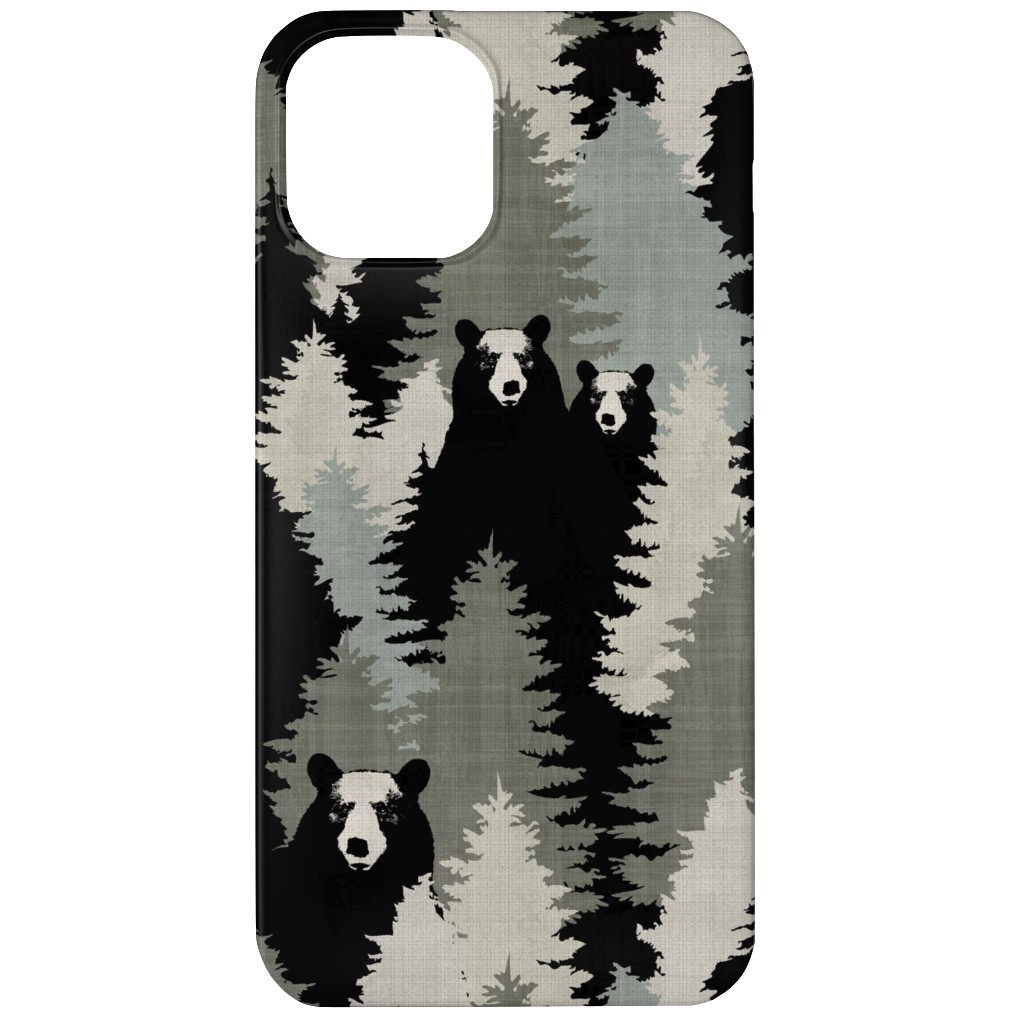 Bears Texture - Green Phone Case, Slim Case, Matte, iPhone 12, Green