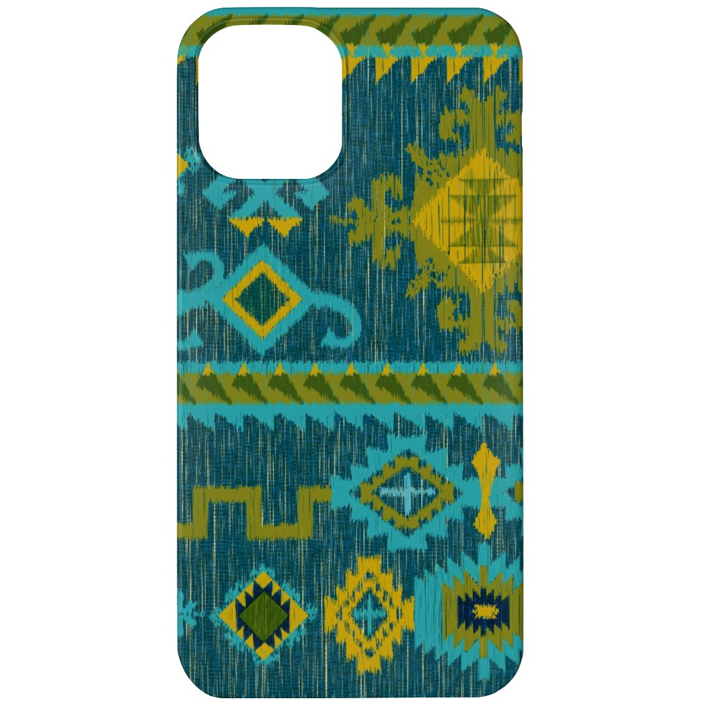 Kilim - Ocean Tones Phone Case, Slim Case, Matte, iPhone 12, Green