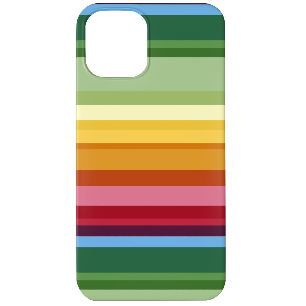 Rainbow Stripe Phone Case, Slim Case, Matte, iPhone 12, Multicolor