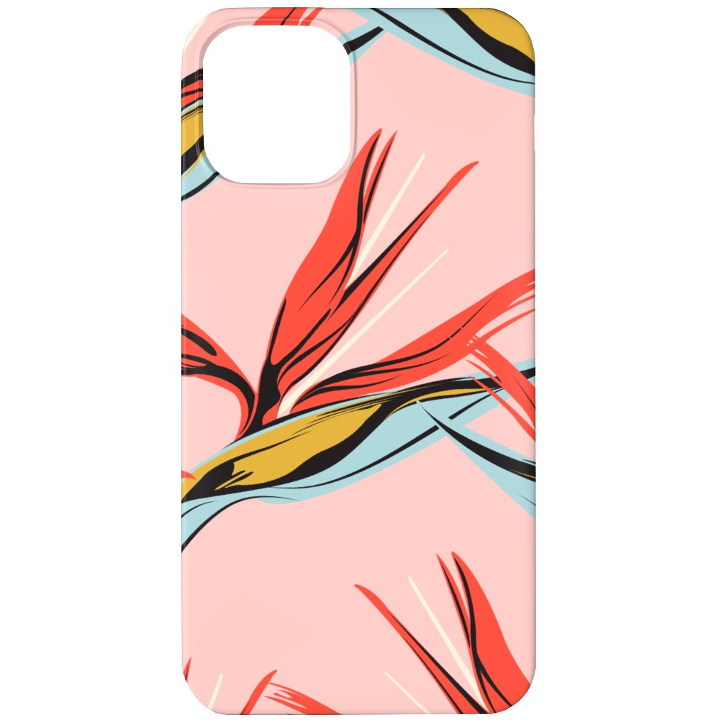 Bird of Paradise Phone Case, Slim Case, Matte, iPhone 12, Pink, Ballet Slipper