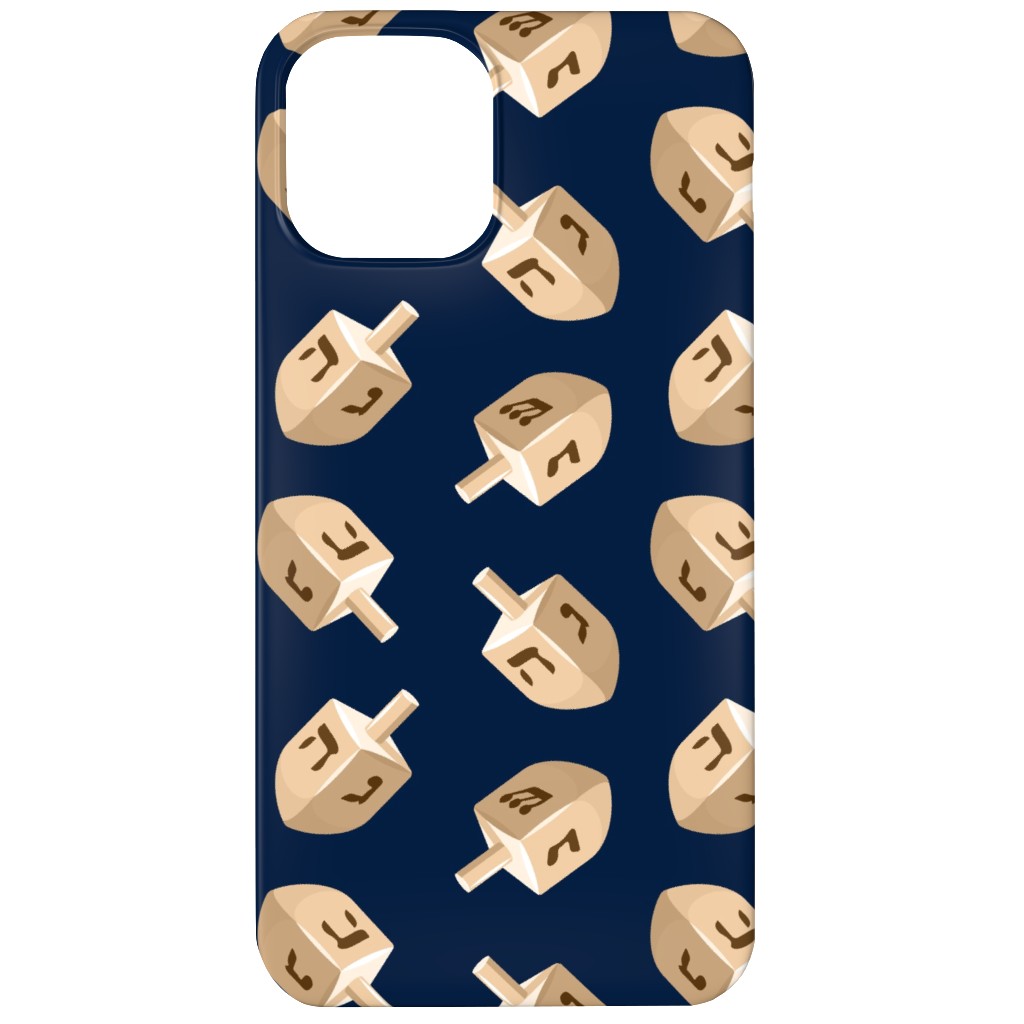 Dreidels Phone Case, Slim Case, Matte, iPhone 12, Blue, Park Night