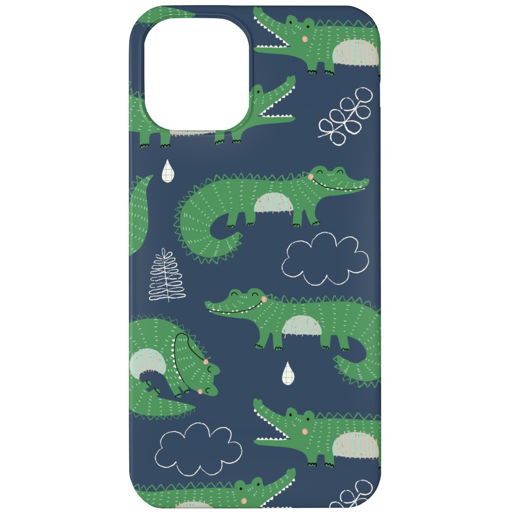Cute Alligators - Green Phone Case, Slim Case, Matte, iPhone 12, Green, Classic Green
