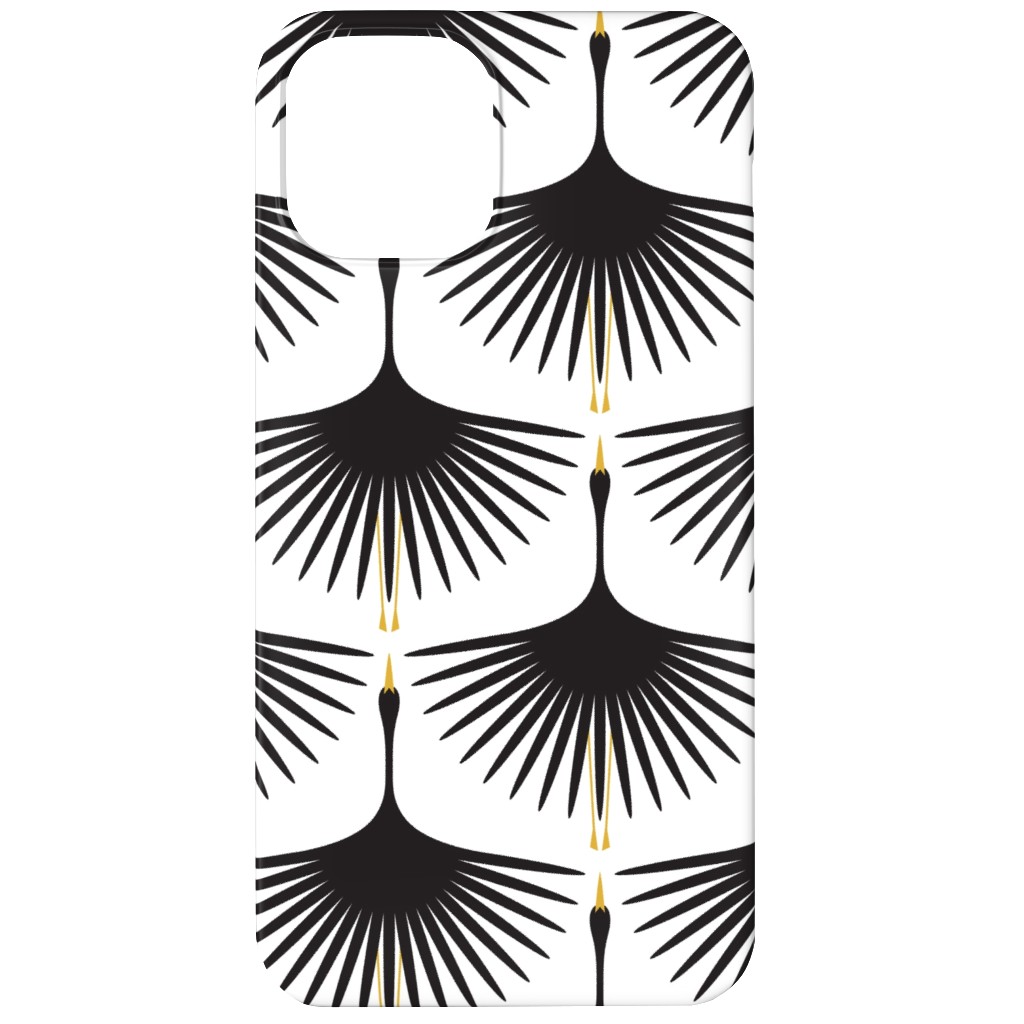 Art Deco Swans Phone Case, Slim Case, Matte, iPhone 12, White