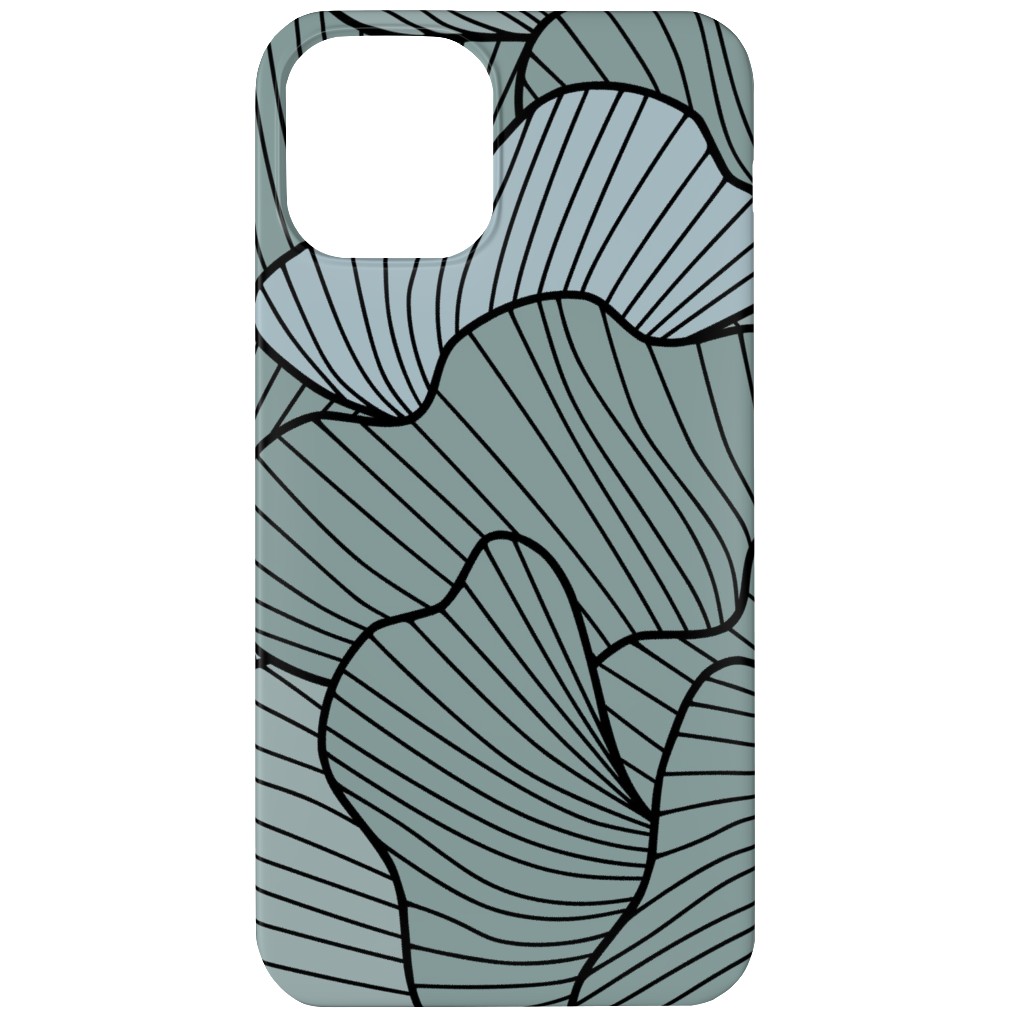 Layered Ginko Leaves Phone Case, Slim Case, Matte, iPhone 12, Green
