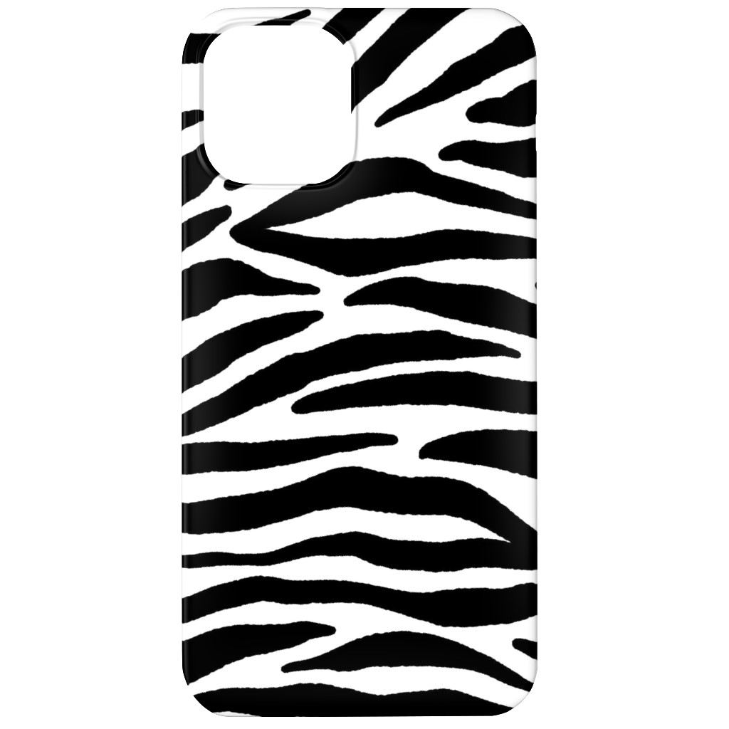 Zebra Print - Black and White Phone Case, Slim Case, Matte, iPhone 12, Black