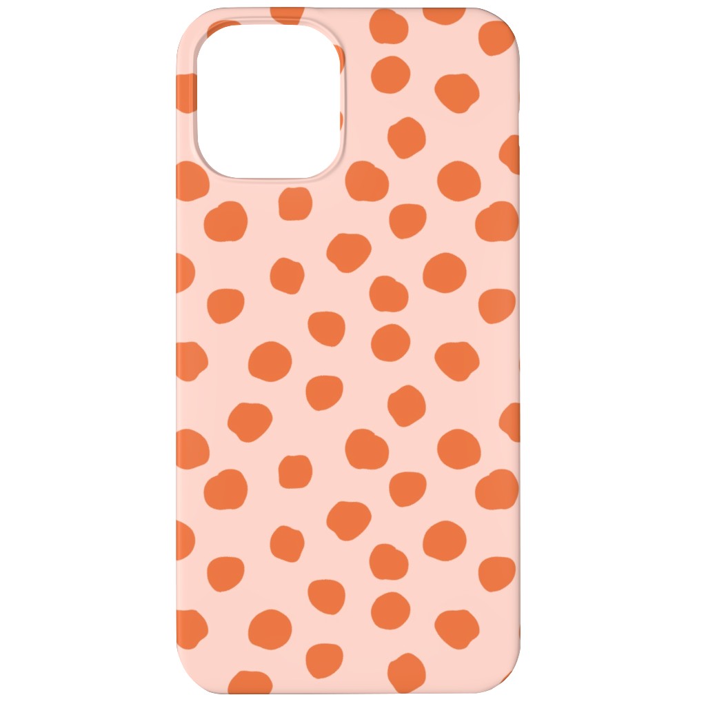Dotty - Pink and Orange Phone Case, Slim Case, Matte, iPhone 12, Pink, Bright Pink