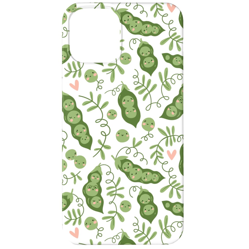 Cute Peas - Green Phone Case, Slim Case, Matte, iPhone 12, Green, Classic Green