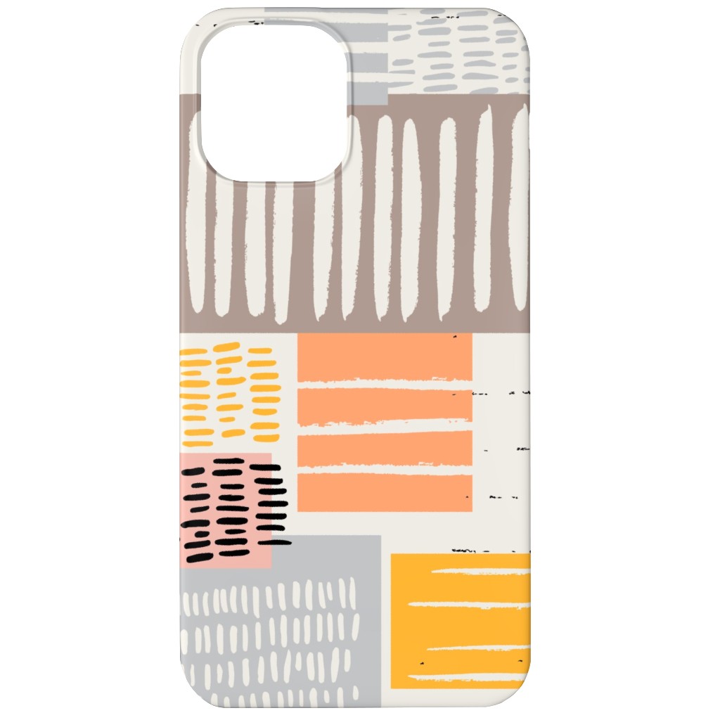 Textured Color Blocks - Multi Phone Case, Slim Case, Matte, iPhone 12, Multicolor