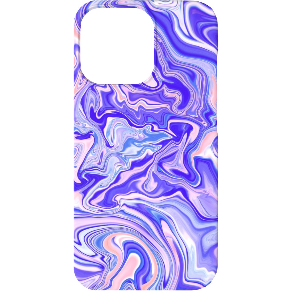 Love Spell Marble - Purple Coral Pink Phone Case, Silicone Liner Case, Matte, iPhone 13 Mini, Purple