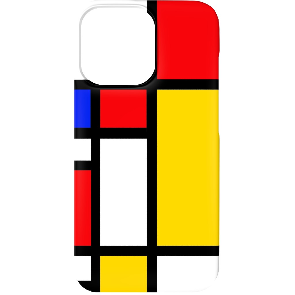 Mondrian Phone Case, Silicone Liner Case, Matte, iPhone 13 Mini, Multicolor