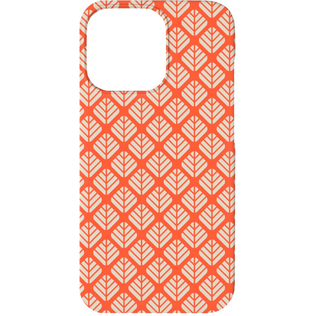 Blaettli - Orange and Beige Phone Case, Silicone Liner Case, Matte, iPhone 13 Mini, Orange