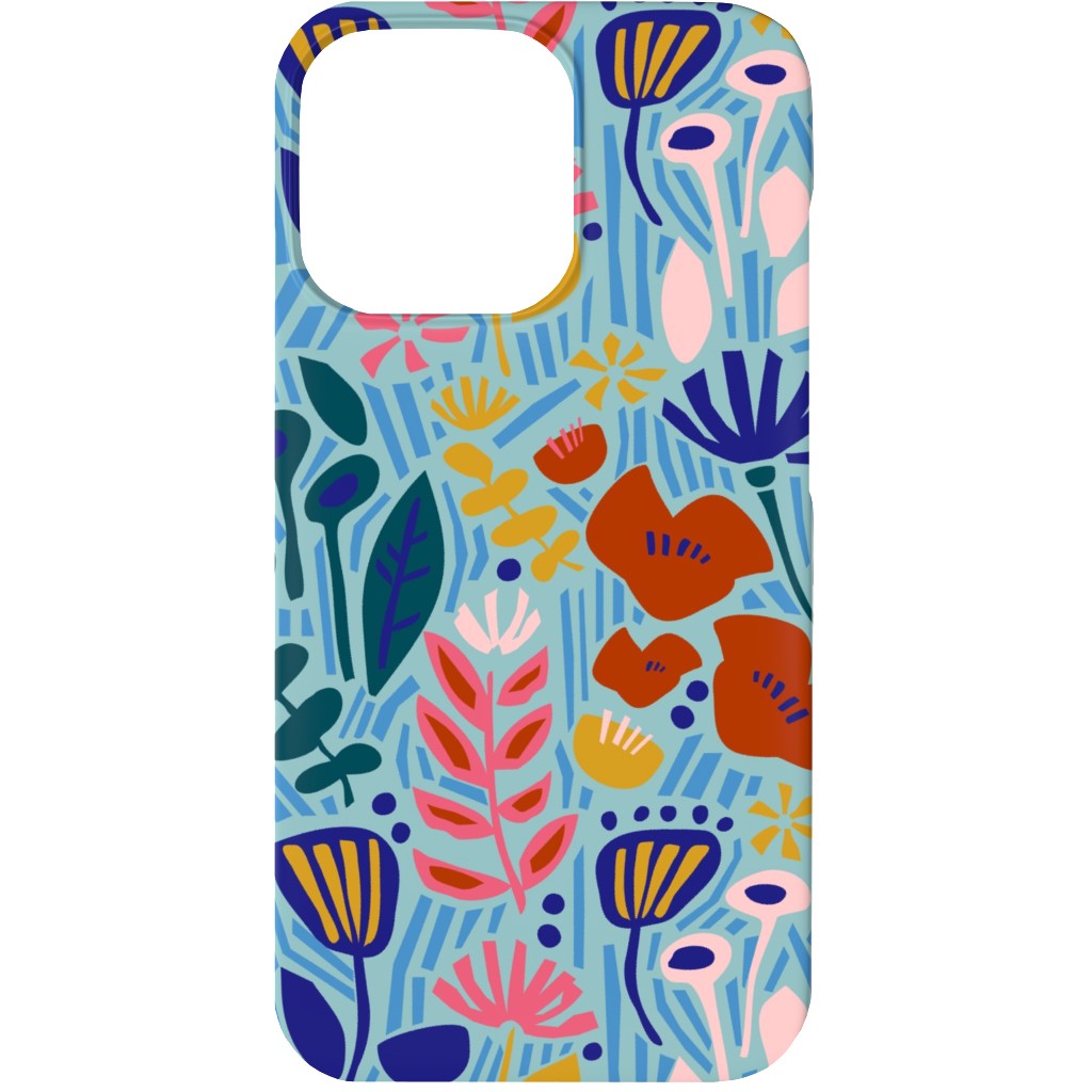 Paper Cut Floral Garden Phone Case, Silicone Liner Case, Matte, iPhone 13 Mini, Multicolor