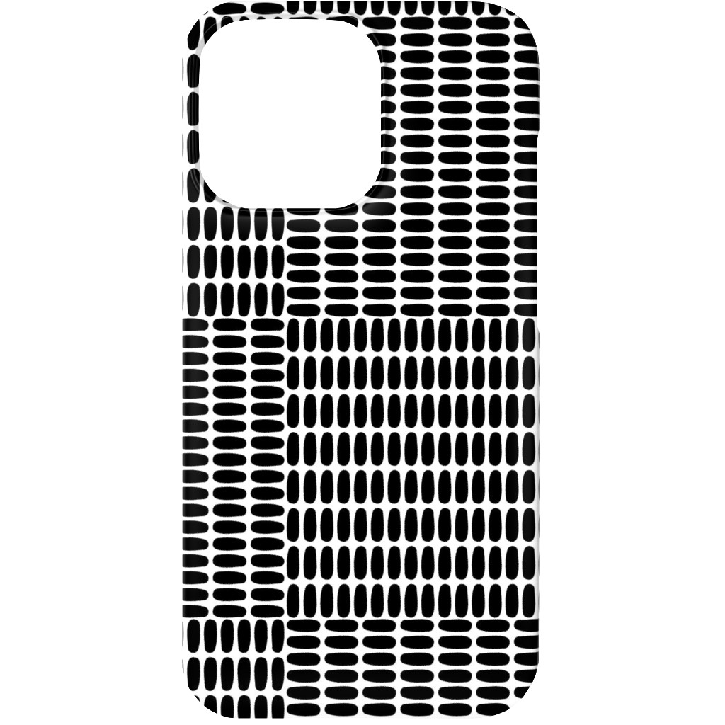 Basketweave - Neutral Phone Case, Slim Case, Matte, iPhone 13 Mini, Black