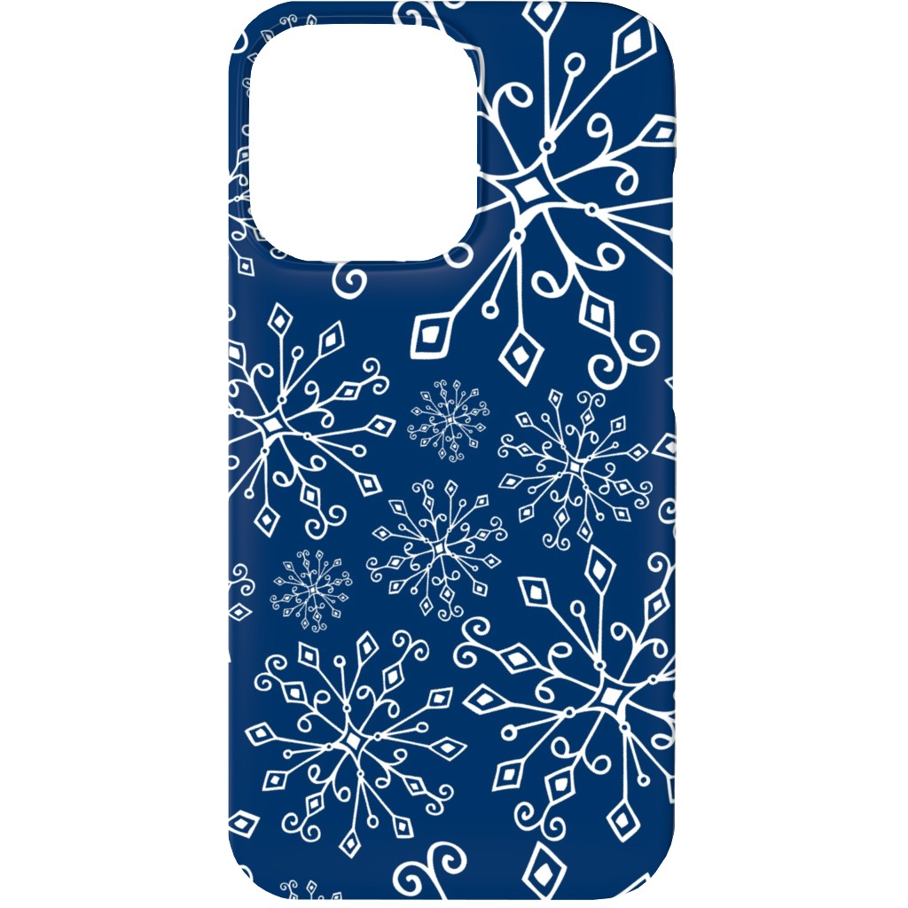 Frost Snowflakes Phone Case, Slim Case, Matte, iPhone 13 Mini, Blue