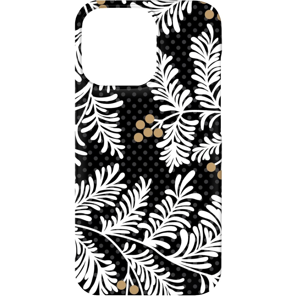 Winter Branches Phone Case, Slim Case, Matte, iPhone 13 Mini, Black