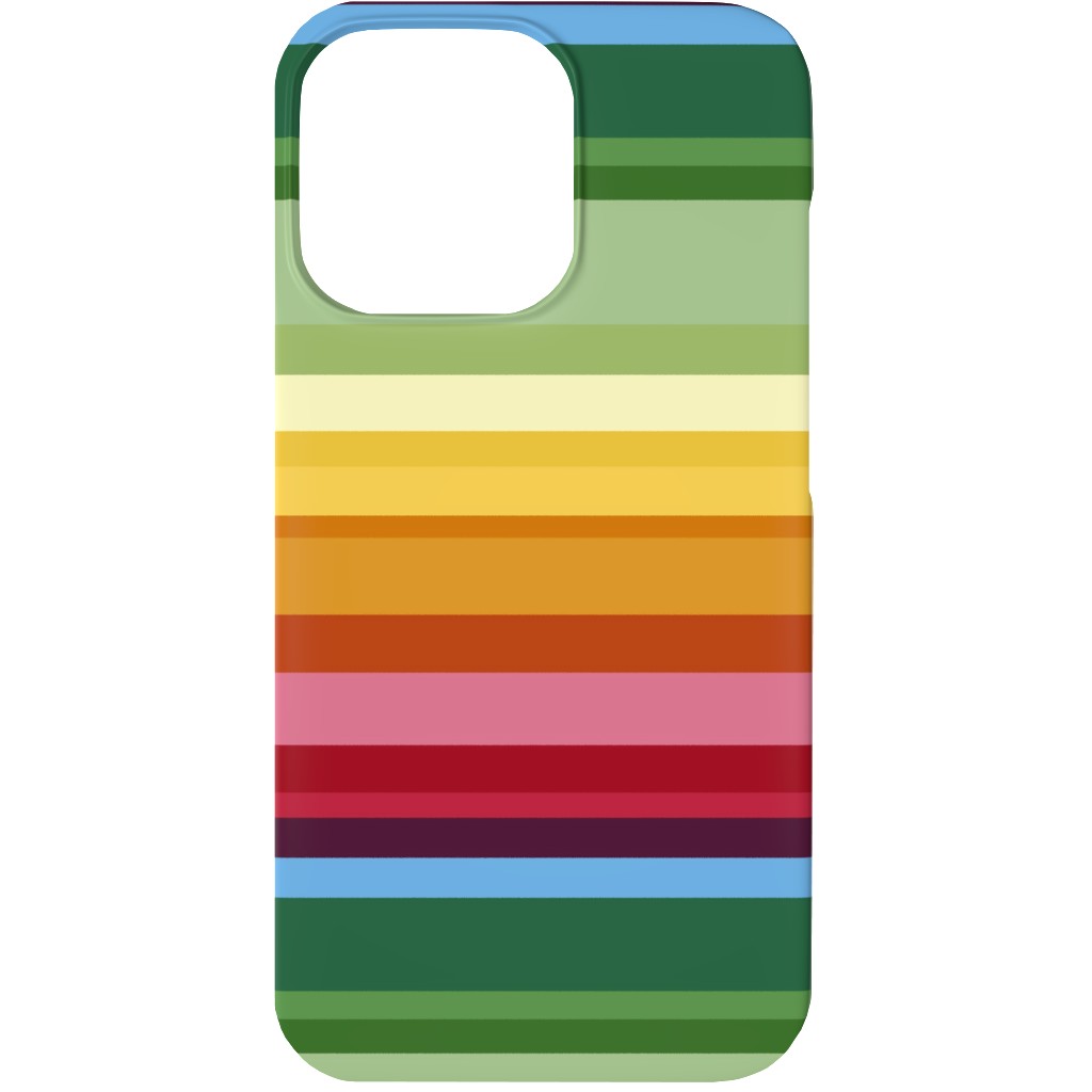Rainbow Stripe Phone Case, Slim Case, Matte, iPhone 13 Mini, Multicolor