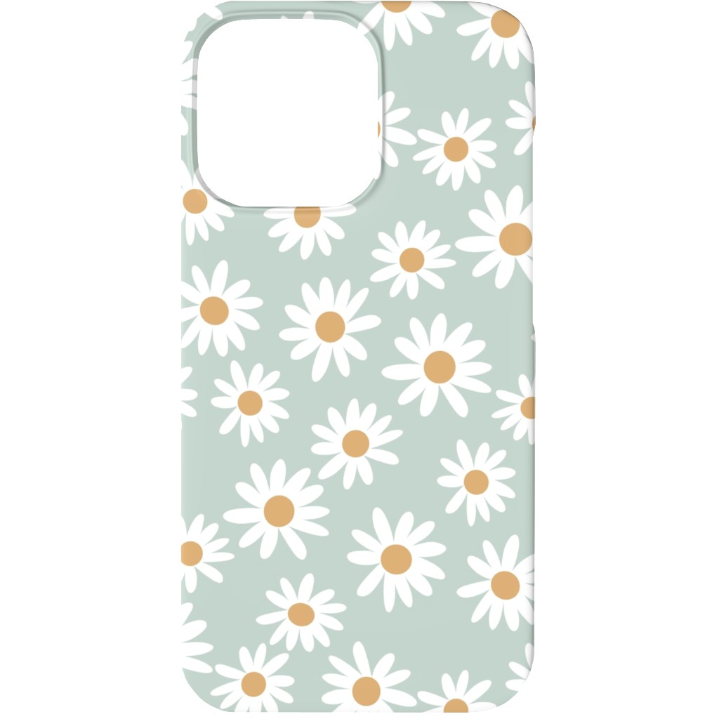 Daisies Phone Case, Slim Case, Matte, iPhone 13 Mini, Blue