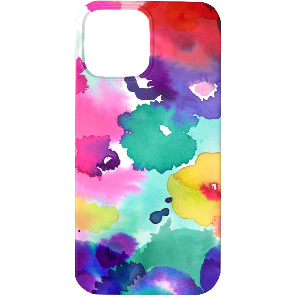 Abstract Floral Watercolor - Multi Phone Case, Silicone Liner Case, Matte, iPhone 13 Pro Max, Multicolor
