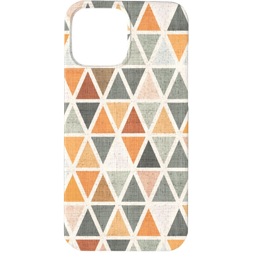 Triangles - Grey and Orange Phone Case | Shutterfly
