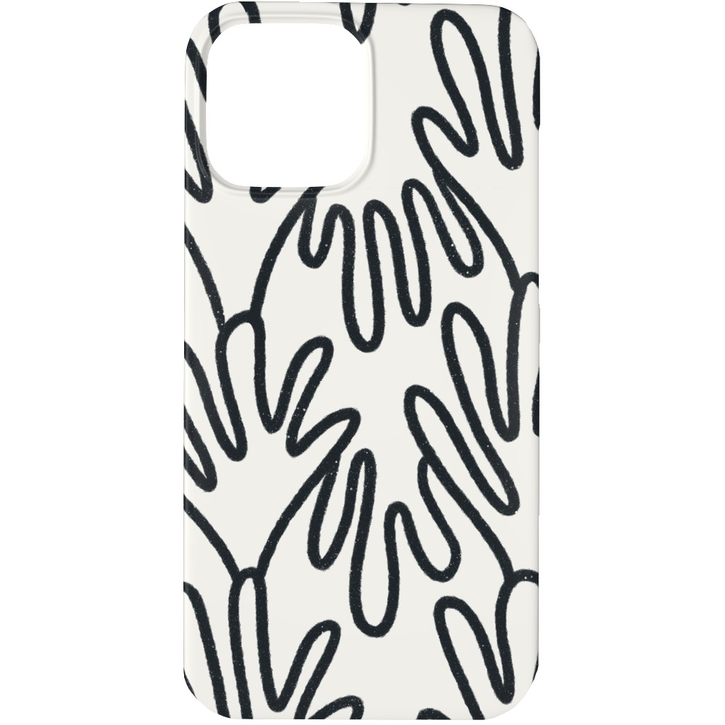 Wavy Lines - Black on White Phone Case, Silicone Liner Case, Matte, iPhone 13 Pro Max, White, White