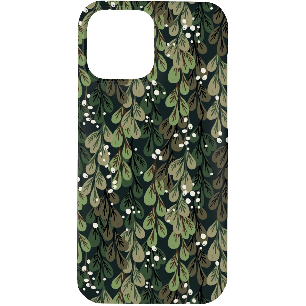 Mistletoe - Green Phone Case, Silicone Liner Case, Matte, iPhone 13 Pro Max, Green