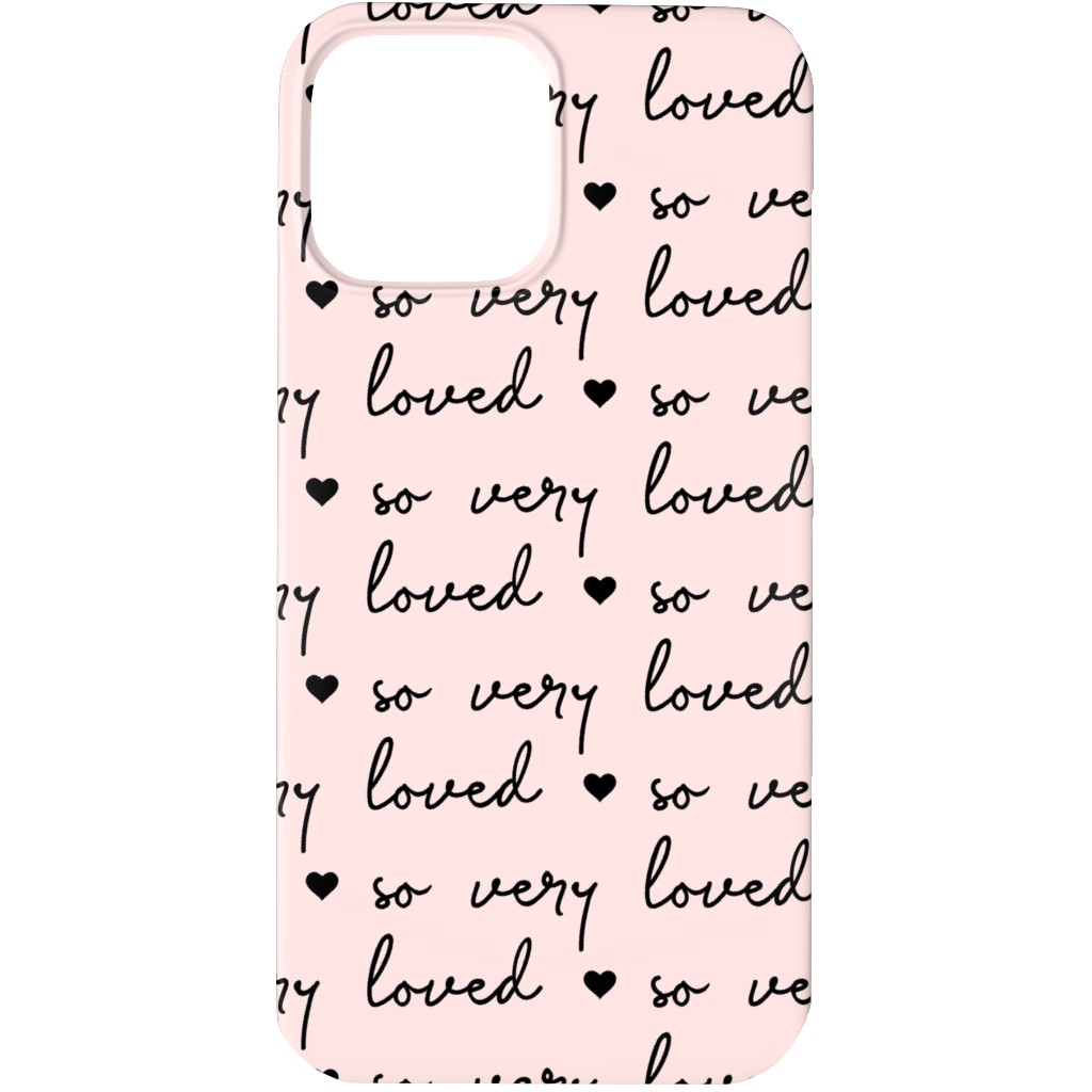 so Very Loved - Pink and Black Phone Case, Silicone Liner Case, Matte, iPhone 13 Pro Max, Pink
