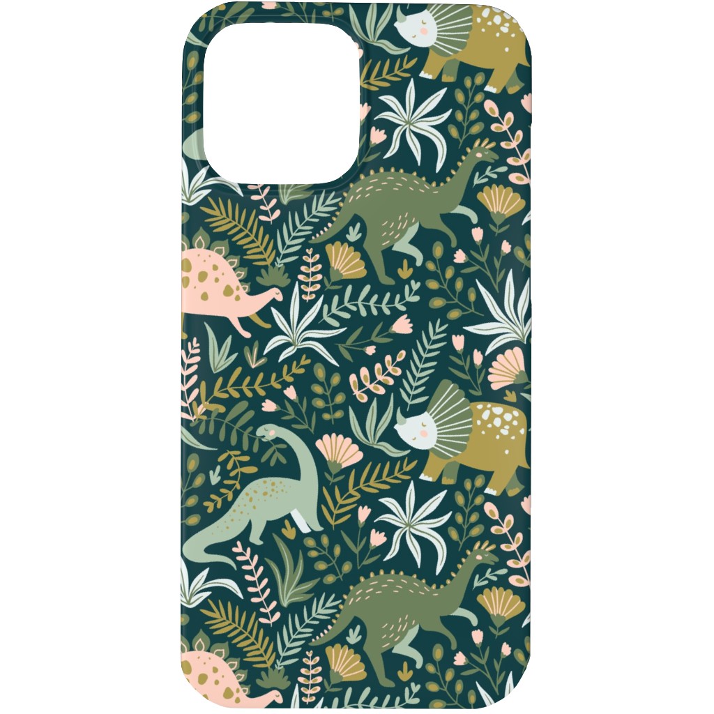 Dino - Green Phone Case, Silicone Liner Case, Matte, iPhone 13 Pro Max, Green