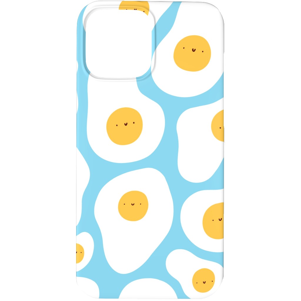 Cute Fried Eggs - Blue Phone Case, Silicone Liner Case, Matte, iPhone 13 Pro Max, Blue, True Blue
